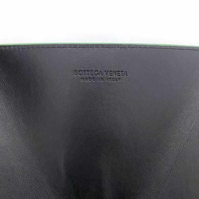 ボッテガヴェネタ ポーチ グリーン 651441 美品 レザー 中古 BOTTEGA VENETA スクエア 三角 ホック コインケース 折り畳み  スナップボタ｜au PAY マーケット