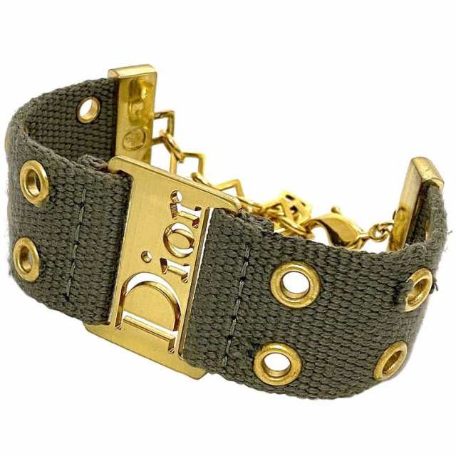 希少 Christian Dior ロゴ レザー ブレスレット - ブレスレット