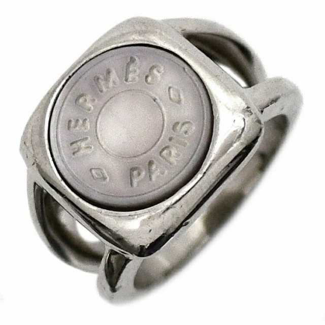 エルメス コロゾ リング シルバー シェル セリエ 美品 指輪 17.5号 925