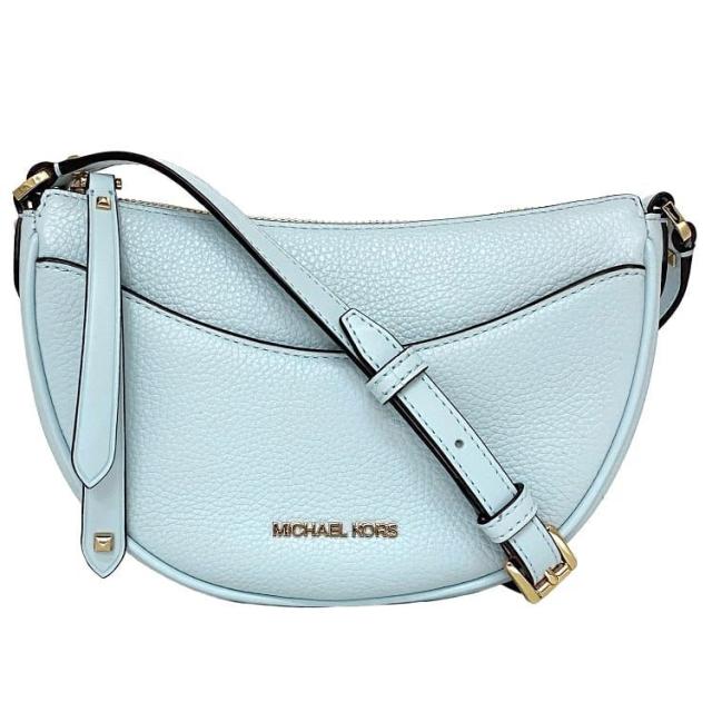 マイケルコース ショルダーバッグ ライト ブルー ゴールド金具 35R3G4DC5L 未使用 美品 レザー Sランク MICHAEL KORS ポシェット カラー 定番 人気 女性 レディース 通勤 通学 コンパクト プレゼント ギフト 贈り物 シンプル 高級感 革 ブランド 本物 鑑定済み