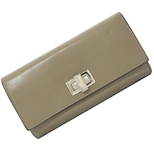FENDI フェンディ ピーカブー 二つ折り長財布 ベージュ系 FENDI フェンディ ピーカブー 二つ折り長財布 ベージュ系