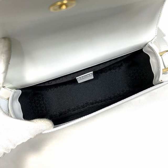 セリーヌ セミショルダー バッグ ホワイト トリオンフ キュイル MA00/2 美品 フル フラップ レザー 中古 CELINE ワンショルダー  ショルダ｜au PAY マーケット