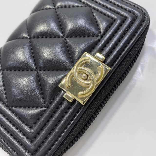 シャネル コインケース ブラック ゴールド ボーイシャネル A80602 美品 小銭入れ レザー GP 中古 27番台 CHANEL 財布 ファスナー  ミニ マの通販はau PAY マーケット - フリマハイクラス | au PAY マーケット－通販サイト