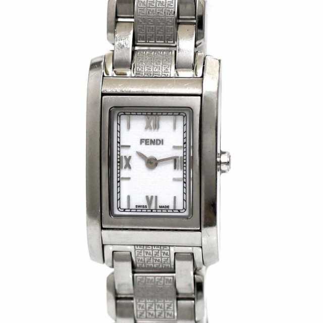 腕時計フェンディ 腕時計 ホワイト シルバー 美品 レディース SS  クオーツ