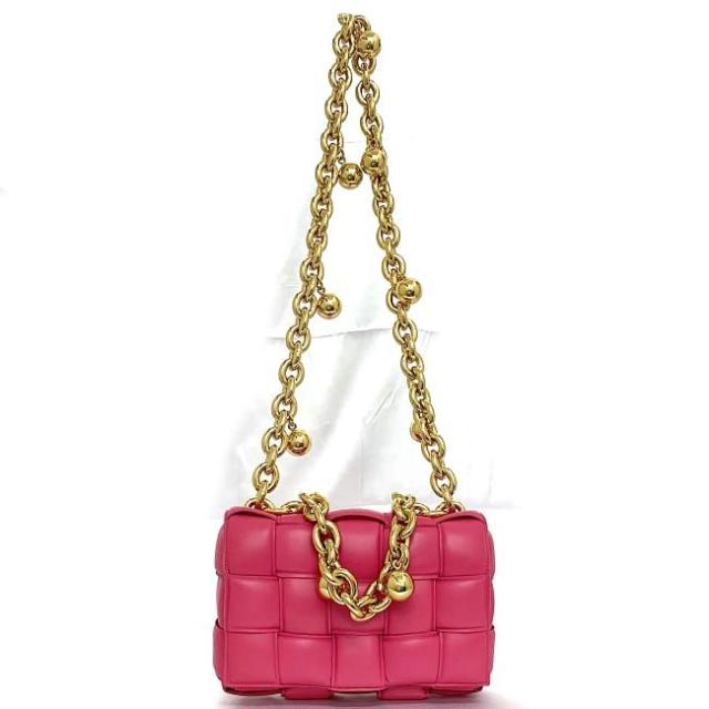 ボッテガヴェネタ　2way イントレチャート チェーンショルダー ピンク ボッテガヴェネタ2way イントレチャート チェーンショルダー ピンク