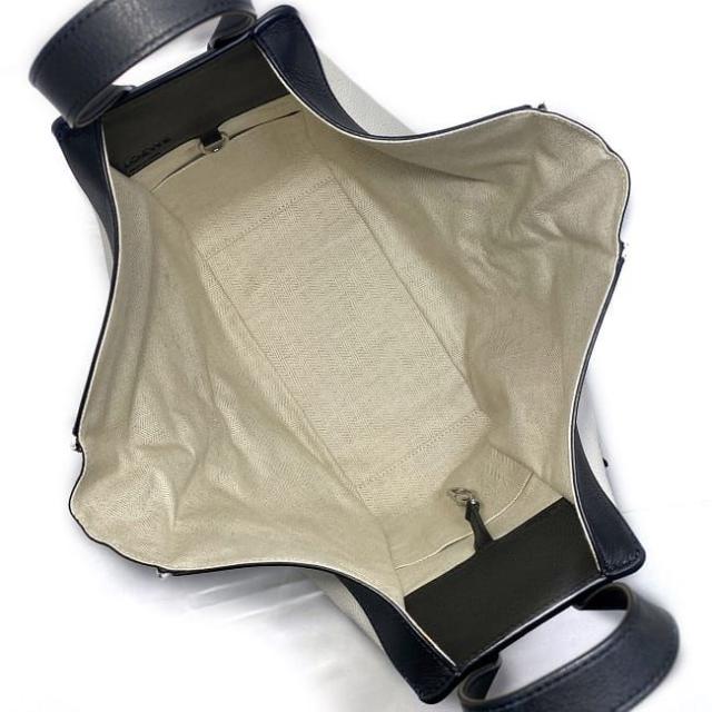 ロエベ ２way バッグ ハンモック スモール ブラウン ブラック ホワイト 387.12PS35 美品 カーフ グレイン レザー 中古 LOEWE ハンドバッグ ショルダーバッグ 茶色 白 黒 定番 人気 レディース お洒落 高級感 上品 カジュアル マチ有 ブランド 本物 鑑定済み