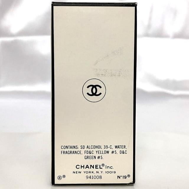 シャネル 香水 NO19 オーデコロン 開封済み 中古 CHANEL 59ml