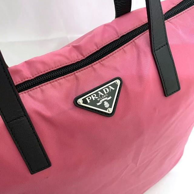 【美品】プラダ PRADA 2way トートバッグ 三角ロゴ ピンク 袋付 A4 PRADA プラダ 三角ロゴプレート ハンドバッグ ショルダーバッグ