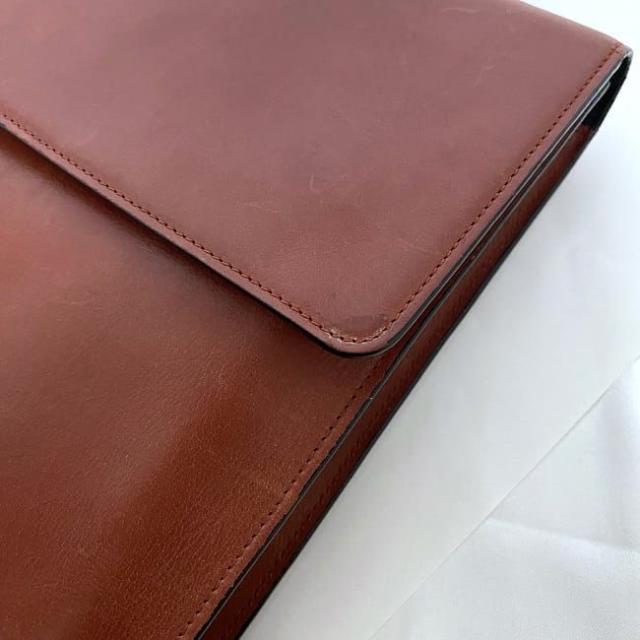 ロエベ クラッチバッグ ブラウン アナグラム レア レザー 中古 LOEWE