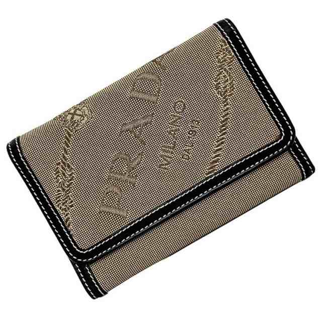 PRADA プラダ 三つ折り財布 サフィアーノ ベージュ ゴールド金具