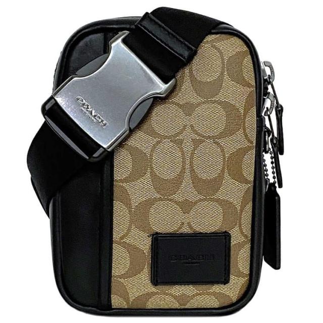 コーチ ボディバッグ ベージュ ブラウン ブラック シグネチャー CM155