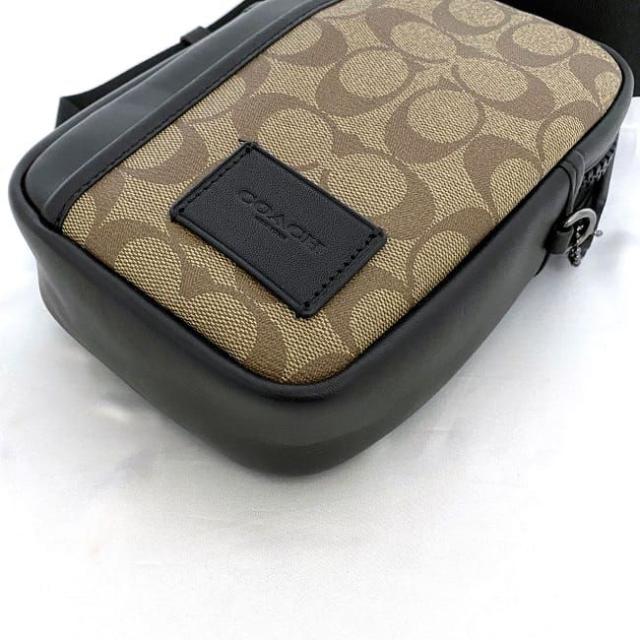 コーチ ボディバッグ ベージュ ブラウン ブラック シグネチャー CM155