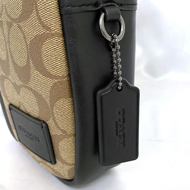 コーチ ボディバッグ ベージュ ブラウン ブラック シグネチャー CM155