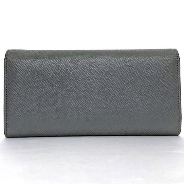 CELINE グレー レザー 長財布 CELINE セリーヌ ラウンドファスナー 長財布 グレー レザー