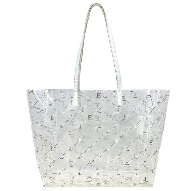 ステラマッカートニー ビニールトートバッグ クリア 541618 ec-19933 ビニールトート ビニール レザー 中古 STELLA McCARTNEY ロゴ 総柄 軽い 大容量 透明 人気 女性 レデース 普段使い カジュアル 旅行 ビーチ バカンズ プール ブランド 本物 鑑定済み