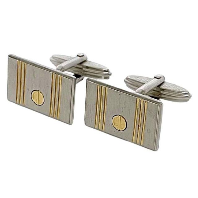 美品　ダンヒル　dunhill　シルバー＆ゴールド＆白蝶貝　ｄロゴ　カフリンクス 美品 ダンヒル dunhill シルバー＆ゴールド＆白蝶貝 dロゴ