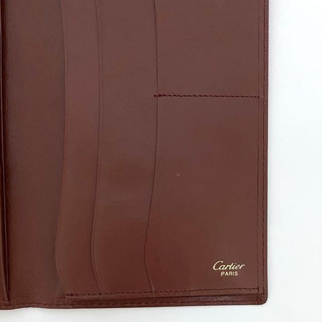 カルティエ 二つ折り 財布 ボルドー マスト ec-20102 札入れ 長財布 レザー 中古 Cartier ヴィンテージ ワンポイント ロゴ 定番 人気 メンズ レディース 男性 女性 シンプル 革 本革 お洒落 ウォレット ロング エレガント 高級感 上品 ブランド 本物 鑑定済み カルティエ 二つ折り 財布 ボルドー マスト ec-20102 札入れ 長財布
