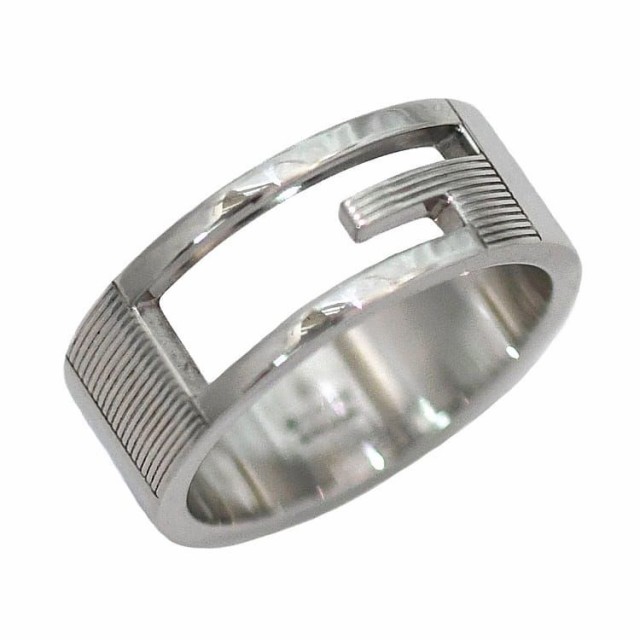 グッチ ブランテッド リング シルバー Ｇカット 032661 09840 8106 ec-20394 指輪 新品 仕上げ済み 16号 Ag 925 SILVER Sランク GUCCI ジュエリー アクセサリー G 定番 人気 箱付き シンプル お洒落 エレガント ロゴ アクセ 高級感 上品 ブランド 本物 鑑定済み 15,800円