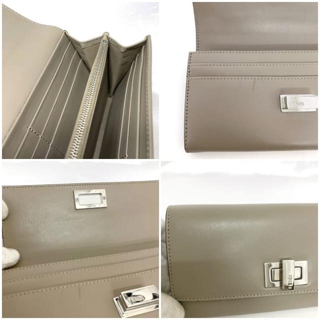FENDI 二つ折り財布 ピーカブー グレー 箱付き FENDI 二つ折り財布 ピーカブー グレー 箱付き