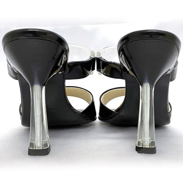 プラダ ミュール ブラック クリア 22578R ec-20604 35 21.0cm 未使用 レザー プラスチック 中古 PRADA アパレル レディース シューズ ピンヒール ヴィンテージ 箱付き 箱有 人気 エレガント 高級感 上品 女性 お洒落 黒 フォーマル ブランド 本物 鑑定済み