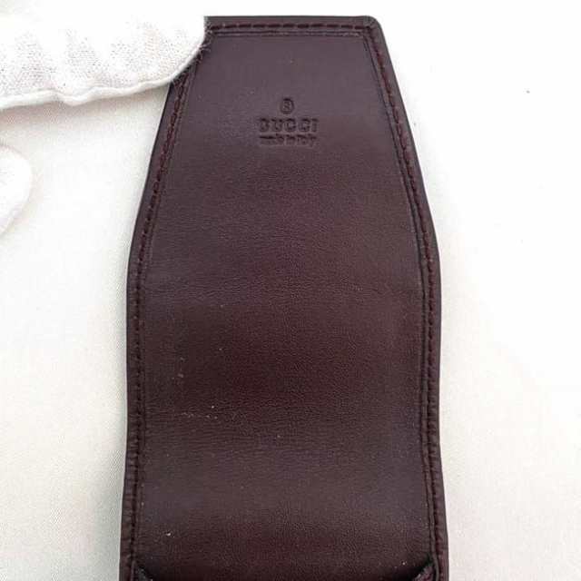 グッチ タバコケース シガレット GGロゴ パープル 中古品 (40035