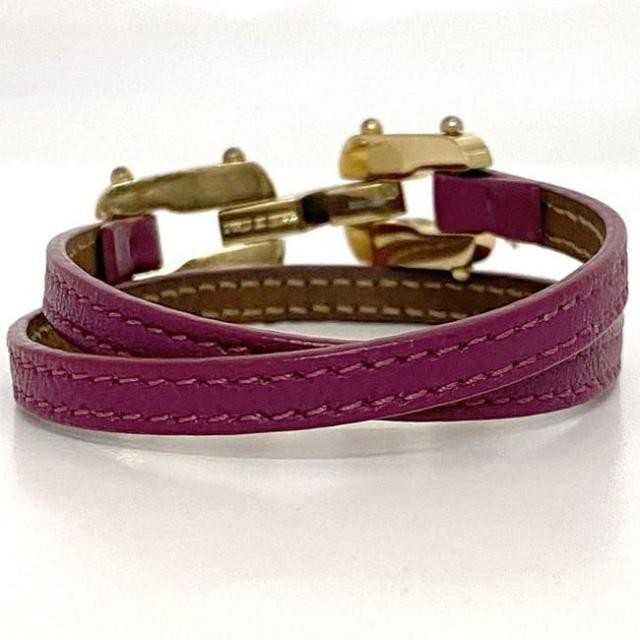 FENDI ピンクレザーブレスレット 美品】FENDI レザーブレスレット ピンク FENDI（ブレスレット/バングル