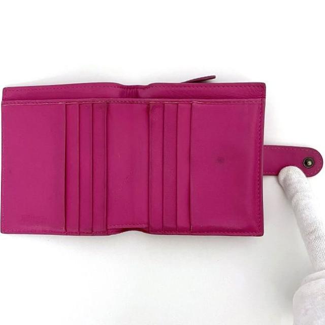 BOTTEGAVENETA ボッテガヴェネタ　折り財布　イントレチャート　ピンク BOTTEGA VENETA ボッテガヴェネタ 財布/二つ折り レディース 折