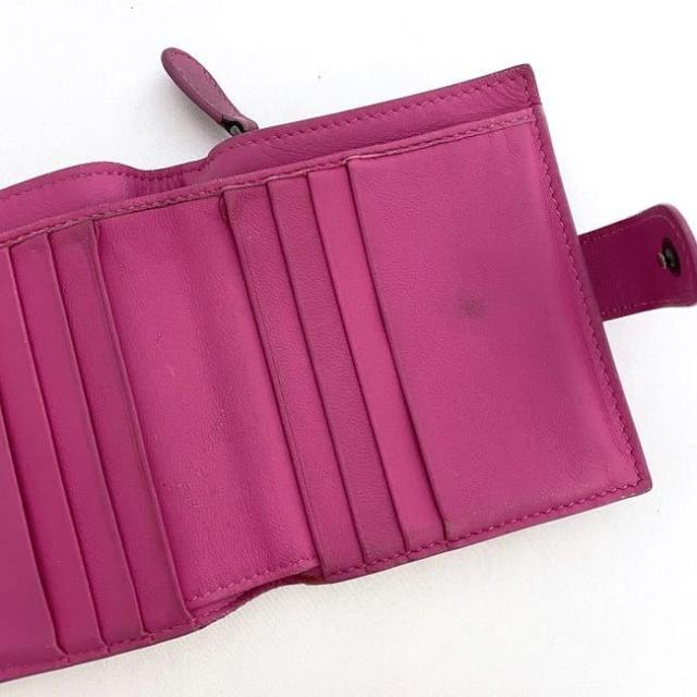 【美品】ボッテガ・ヴェネタ　BOTTEGA　カセット　二つ折り財布　ピンク ボッテガヴェネタ カセット 二つ折り 財布 ファスナー カードケース