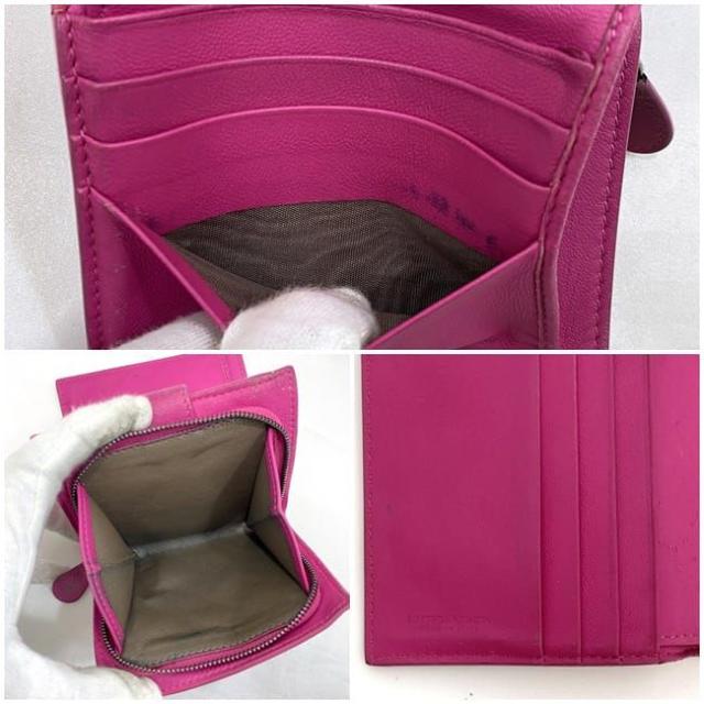 ボッテガ　二つ折り財布　イントレチャート　ピンク bottegaveneta ボッテガヴェネタ イントレチャート 2つ折り財布
