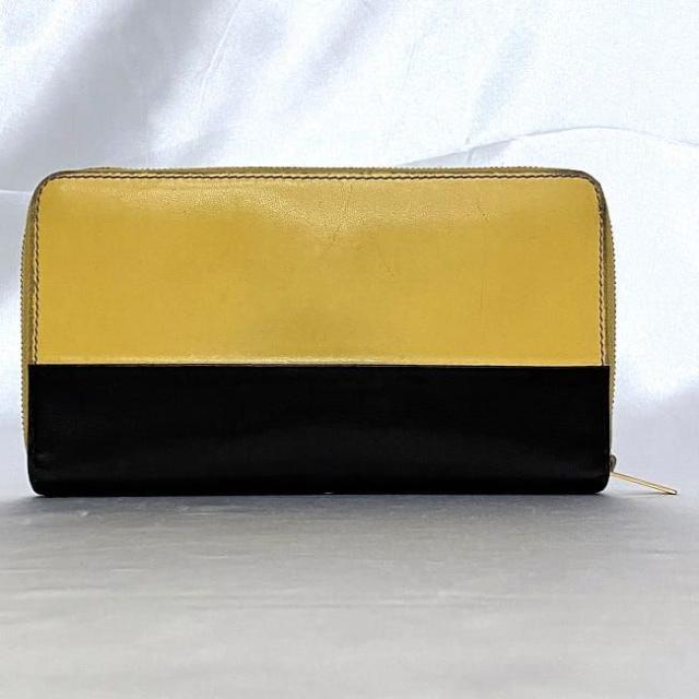 CELINE セリーヌ イタリア製 長財布 ラウンドファスナー ブラックイエロー CELINE セリーヌ ラウンドファスナー 長財布 イエロー ブラック