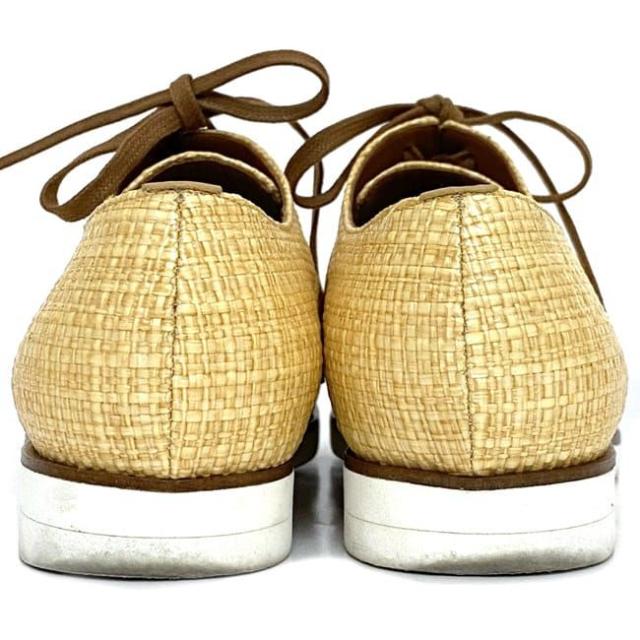 フェンディ シューズ ナチュラルベージュ 8L4179 美品 22.5cm ストロー レザー 中古 FENDI ヴィンテージ レア ラフィア レディース 靴 ビジネス フォーマル 普段使い 女性 人気 お洒落 箱有 箱付き 高級感 上品 爽やか カジュアル ブランド 本物 鑑定済み