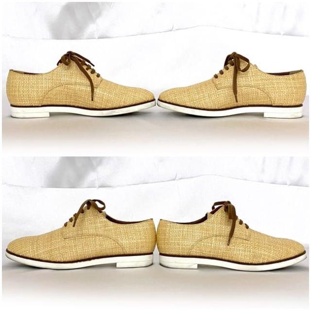 フェンディ シューズ ナチュラルベージュ 8L4179 美品 22.5cm ストロー レザー 中古 FENDI ヴィンテージ レア ラフィア レディース 靴 ビジネス フォーマル 普段使い 女性 人気 お洒落 箱有 箱付き 高級感 上品 爽やか カジュアル ブランド 本物 鑑定済み