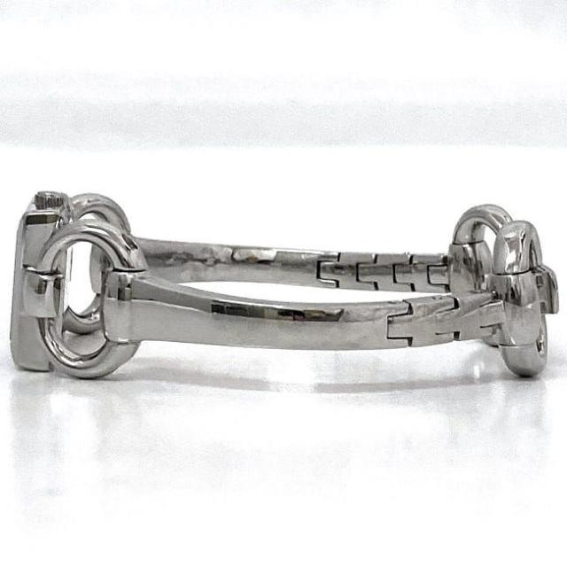 グッチ 腕時計 トルナヴァーニ ピンクシェル シルバー YA120515 f-20453 美品 時計 スクエア SS 中古 クオーツ GUCCI シェル文字盤  GG マイクロ 電池式 レディース 女性 箱有 箱付き フォーマル ビジネス 人気 お洒落 ブランド小物 ブランド 本物 鑑定済みの通販は