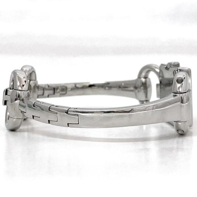 グッチ 腕時計 トルナヴァーニ ピンクシェル シルバー YA120515 f-20453 美品 時計 スクエア SS 中古 クオーツ GUCCI シェル文字盤  GG マイクロ 電池式 レディース 女性 箱有 箱付き フォーマル ビジネス 人気 お洒落 ブランド小物 ブランド 本物 鑑定済みの通販は