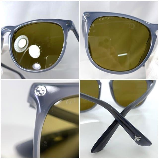 グッチ サングラス グレー ブラウン GG0120S f-20686 美品 ウェリントン ワンカラー カラーレンズ アイウェア プラスチック 中古 GUCCI ワンポイント アクセサリー 定番 人気 ケース付 シンプル お洒落 カジュアル 灰色 茶色 エレガント ブランド 本物 鑑定済み グッチ サングラス グレー ブラウン GG0120S f-20686 美品