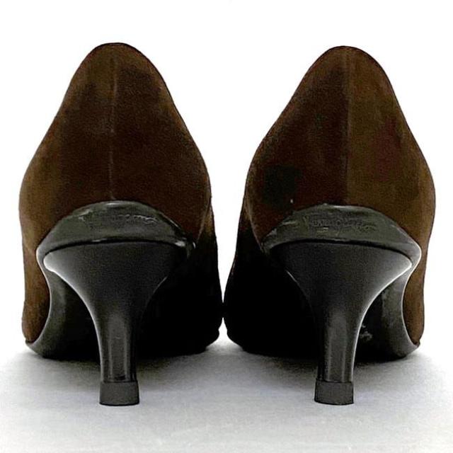 サルヴァトーレ フェラガモ パンプス ec-21586 ブラウン 0519772  美品 靴 23.0cm スエード レザー 中古 Salvatore Ferragamo レディース シューズ シンプル ピンヒール アパレル 定番 人気 レディース 箱付き 革 お洒落 通勤 高級感 ブランド 本物 鑑定済み