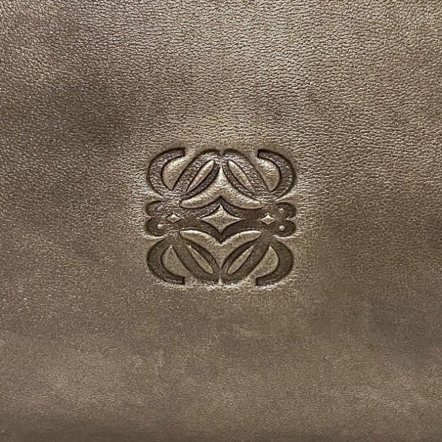 ロエベ トートバッグ ec-21610 メタリック ブラウン アナグラム 美品