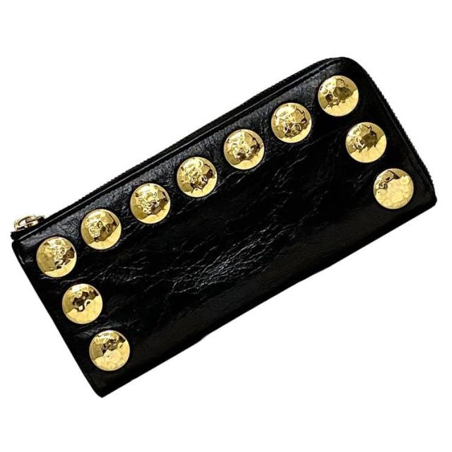 ミュウミュウ Ｌ字ファスナー 長財布 ec-21633 ブラック 美品 財布 レザー GP 中古 miu miu ファスナー ロング ウォレット ヴィンテージ レア 定番 人気 レディース 女性 黒色 箱付き 革 小物 シンプル お洒落 エレガント 高級感 上品 ブランド 本物 鑑定済み