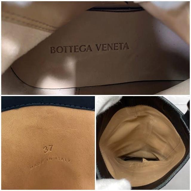 ボッテガヴェネタ ロングブーツ ec-21731 ブラック パープル 37 24.0cm 美品 レザー 中古 BOTTEGA VENETA アパレル サイドゴ バイカラー ファスナー 本革 黒 紫 人気 定番 レディース 女性 お洒落 上品 シンプル 高級感 ブーツ ブランド 本物 鑑定済み