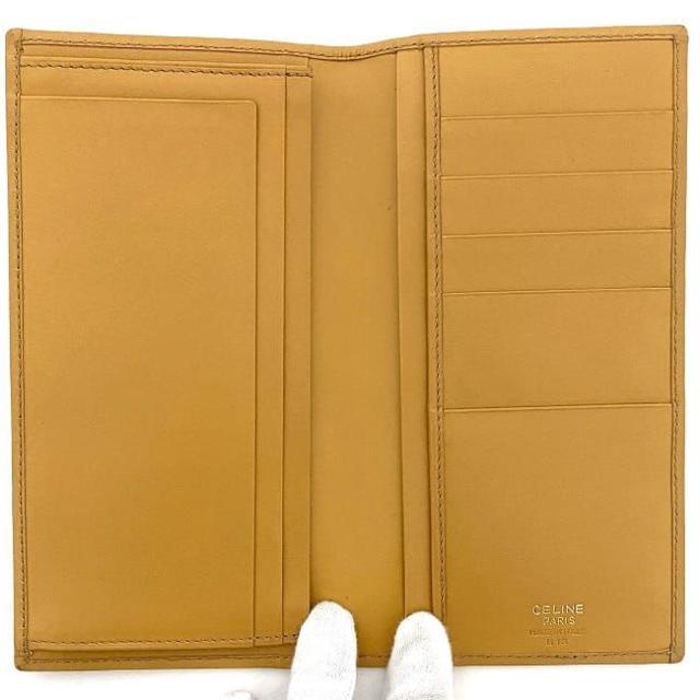 セリーヌ 二つ折り 長財布 ec-21979 ブラウン ベージュ マカダム 美品