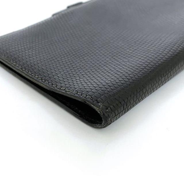 エルメス 手帳カバー アジェンダ ＰＭ ec-22146 ブラック 美品 レザー リザード 中古 □Ｊ刻印 HERMES ヴィンテージ 黒  手帳 ノート カバー ビジネス メンズ レディース 本革 シンプル トカゲ 革 ヴィンテージ 高級 ブランド小物 ブランド 本物 鑑定済み エルメス 手帳カバー アジェンダ PM ec-22146 ブラック 美品 レザー