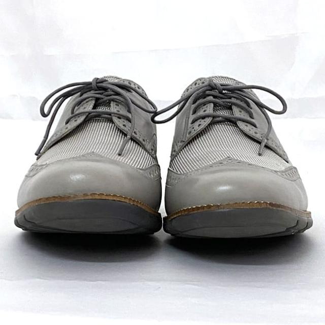 コールハーン シューズ ec-22161 グレー Ｃ14429 美品 27.0cm レザー 中古 COLE HAAN ビジネスシューズ 靴 紐 メッシュ メンズ 男性 アパレル 定番 人気 灰色 革 シンプル お洒落 カジュアル 通勤 通学 仕事 ブランドシューズ 高級感 ブランド 本物 鑑定済み