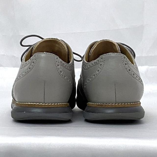 コールハーン シューズ ec-22161 グレー Ｃ14429 美品 27.0cm レザー 中古 COLE HAAN ビジネスシューズ 靴 紐 メッシュ メンズ 男性 アパレル 定番 人気 灰色 革 シンプル お洒落 カジュアル 通勤 通学 仕事 ブランドシューズ 高級感 ブランド 本物 鑑定済み