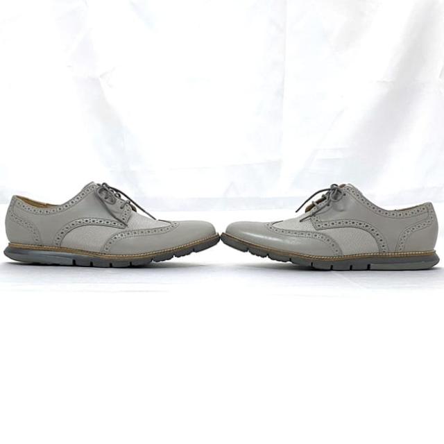コールハーン シューズ ec-22161 グレー Ｃ14429 美品 27.0cm レザー 中古 COLE HAAN ビジネスシューズ 靴 紐 メッシュ メンズ 男性 アパレル 定番 人気 灰色 革 シンプル お洒落 カジュアル 通勤 通学 仕事 ブランドシューズ 高級感 ブランド 本物 鑑定済み