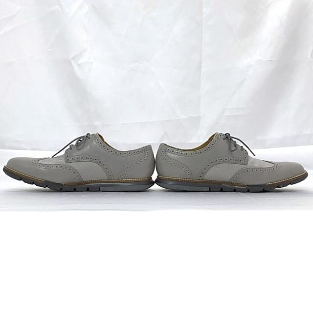 コールハーン シューズ ec-22161 グレー Ｃ14429 美品 27.0cm レザー 中古 COLE HAAN ビジネスシューズ 靴 紐 メッシュ メンズ 男性 アパレル 定番 人気 灰色 革 シンプル お洒落 カジュアル 通勤 通学 仕事 ブランドシューズ 高級感 ブランド 本物 鑑定済み