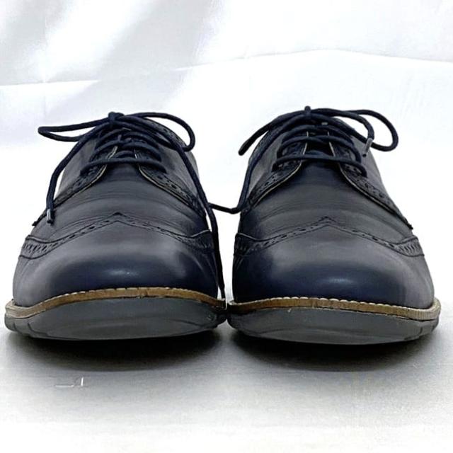 コールハーン シューズ ec-22162 ネイビー C12699 美品 26.5cm レザー 中古 COLE HAAN 靴 ビジネスシューズ 紐 メンズ 男性 アパレル 小物 紺色 革 通勤 通学 仕事 シンプル お洒落 ブランドシューズ エレガント カジュアル 高級感 上品 ブランド 本物 鑑定済み