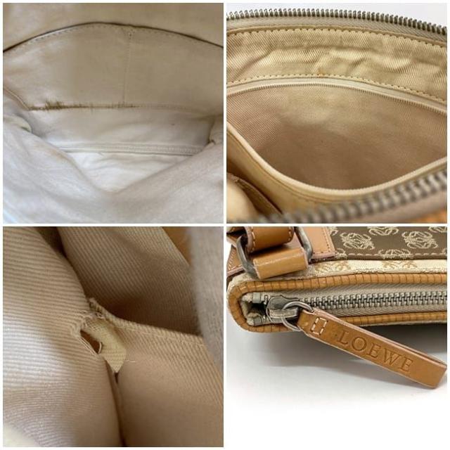 ロエベ ショルダーバッグ ec-22213 ベージュ オレンジ アナグラム