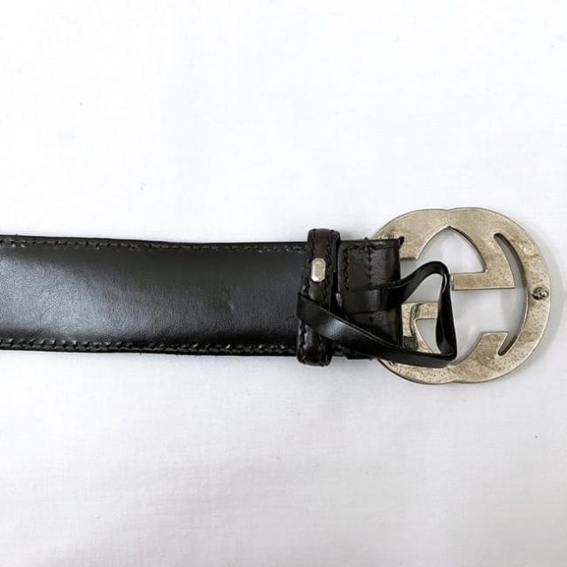 グッチ ベルト ec-22234 ブラウン インターロッキング シマ 114984