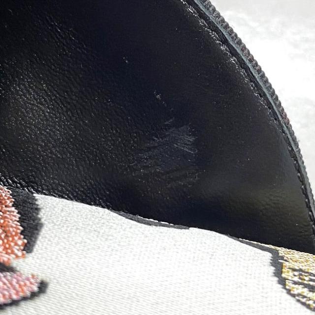 クリスチャン ルブタン フラット シューズ ec-22255 ピンク ホワイト グリーン イエロー ブラック マルチカラー 未使用 美品 26.5cm 刺繍 キャンバス レザー Sランク Christian Louboutin アパレル 花 刺繍 スリッパ ロー サボ メンズ ブランド 本物 鑑定済み