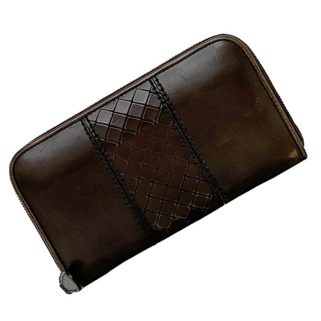 みぃBOTTEGA VENETA 長財布 イントレチャート ダークブラウン みぃBOTTEGA VENETA 長財布 イントレチャート ダークブラウン
